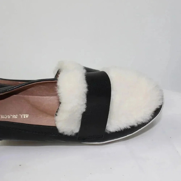 JUST BLACK platform loafer sneakers with Sherpa accents 36.5 - Picture 7 of 11
